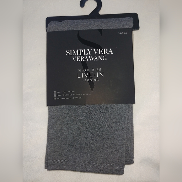 NWT Simply Vera Vera Wang Gray Live-In High Rise Legging – Sizes M & L available - Picture 2 of 6